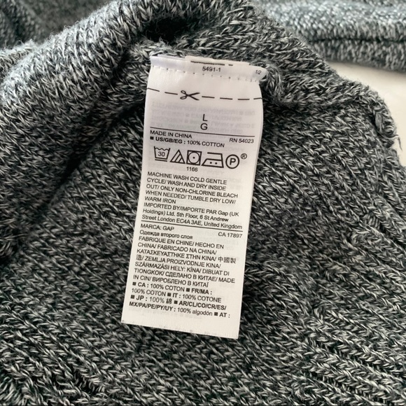 GAP heather grey knitted bubble sleeve sweater - Picture 7 of 8